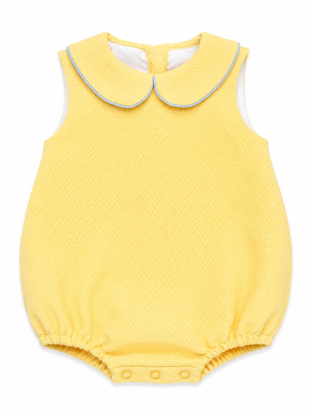 Cecil and Lou Yellow Peter Pan Collar Baby Bubble Romper